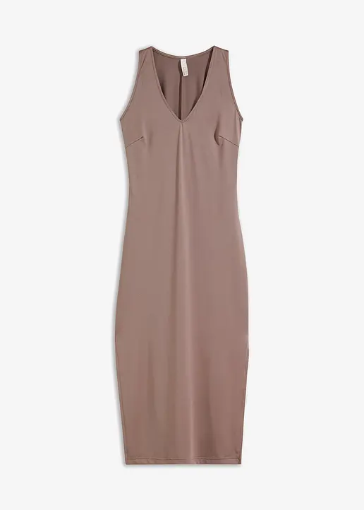 Maxi-Kleid in braun von vorne - bonprix
