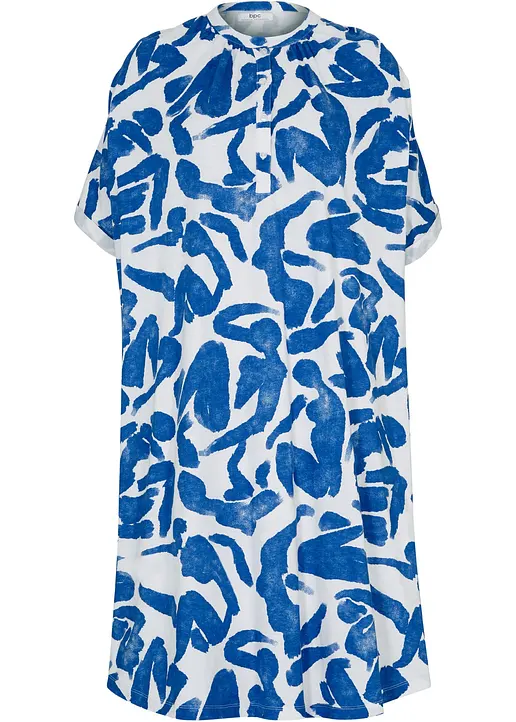 Jerseykleid in blau von vorne - bonprix