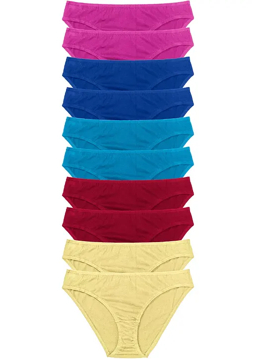 Slip (10er Pack) in pink von vorne - bonprix