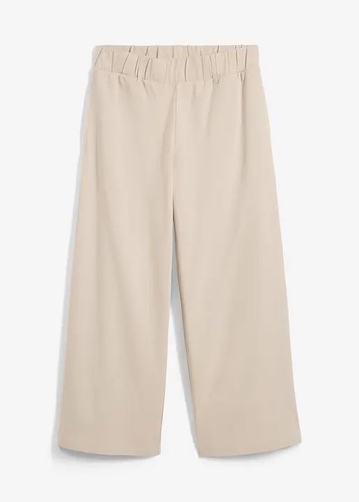 Culotte mit Taschen und Bequembund in grau von vorne - bonprix