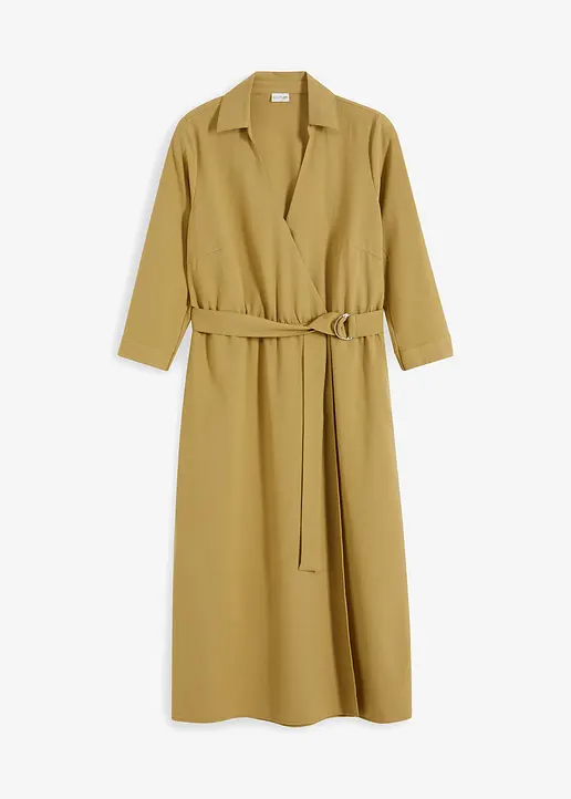 Blusenkleid in grün von vorne - bonprix