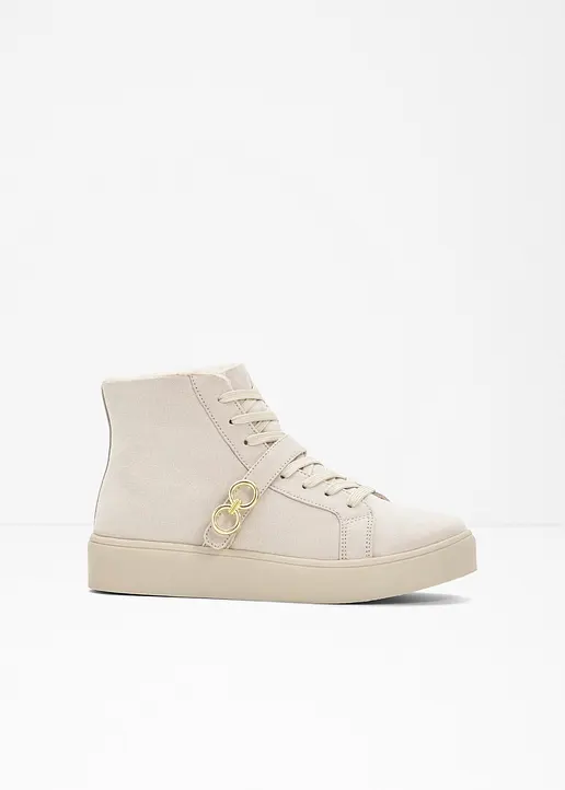 Schnür Boot in beige - bonprix