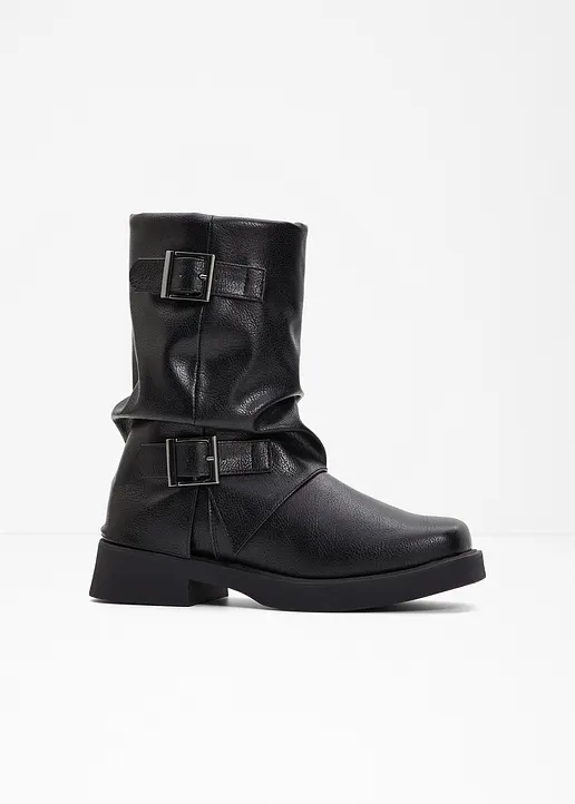 Biker Boot in schwarz - bonprix