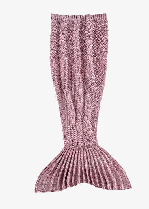 Kuscheldecke in Mermaid-Form in rosa - bonprix