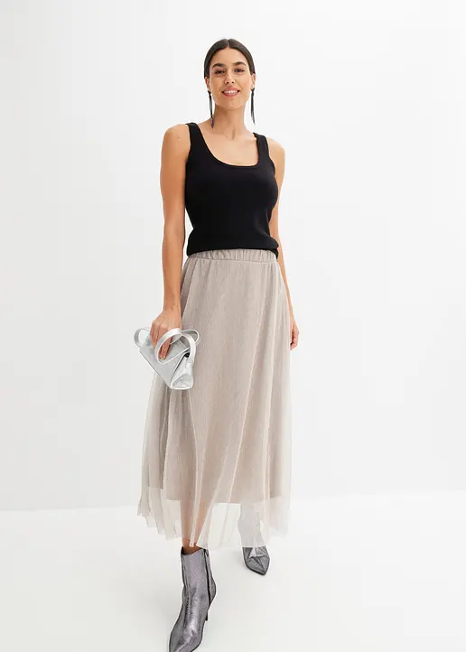 Stricktop in schwarz im Look von vorne (Totalaufnahme) - bonprix