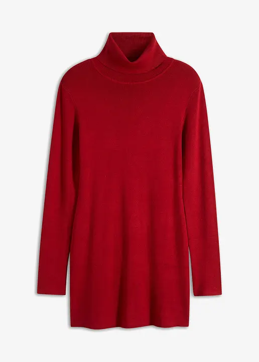 Kurzes Strickkleid in rot von vorne - bonprix