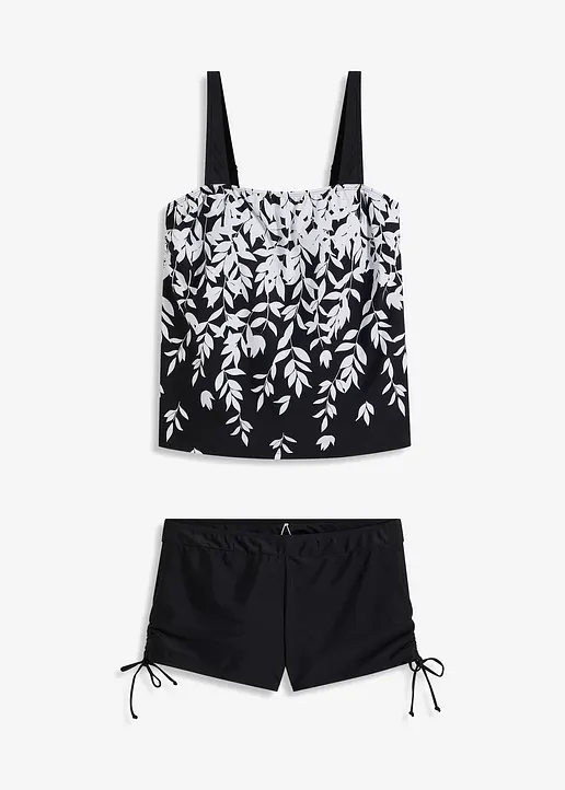 Tankini (2-tgl. Set) in weiß von vorne - bonprix