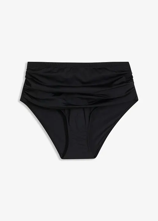 High Waist Shape Bikinihose leichte Formkraft in schwarz von vorne - bonprix