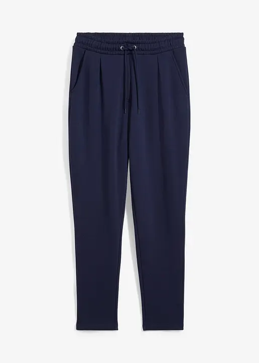Jogginghose mit elastischem Bund in blau von vorne - bonprix