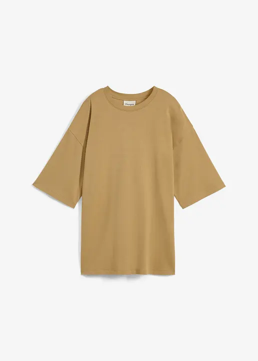 Longshirt aus Interlock in braun von vorne - bonprix