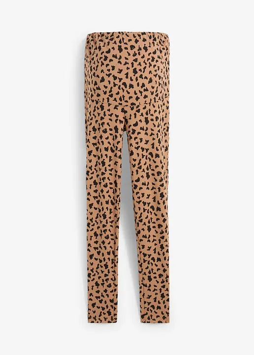 Umstands- Leggings aus Bio- Baumwolle in braun von vorne - bonprix