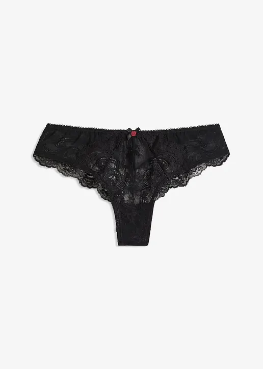 Brazilslip in schwarz von vorne - bonprix