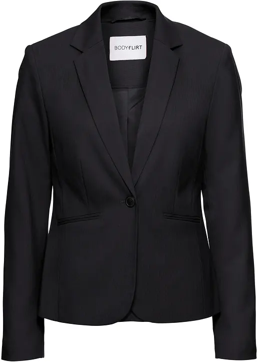 Blazer, Petite in schwarz von vorne - bonprix