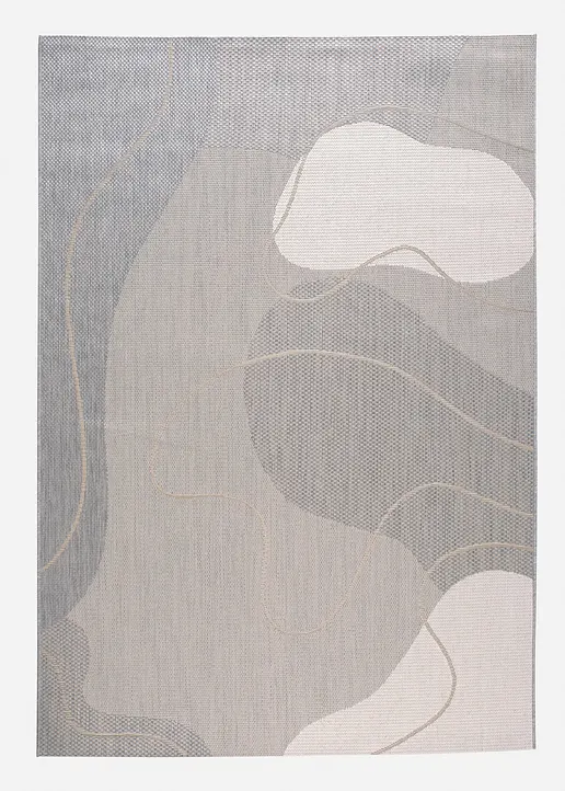 In-und Outdoor Teppich mit modernem Motiv in beige von vorne - bonprix