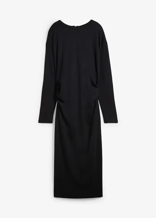 Midikleid aus bequemen Punto di Roma in schwarz von vorne - bonprix