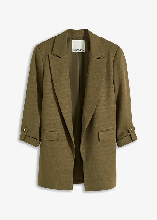 Longblazer in grün von vorne - bonprix