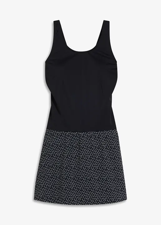 Badekleid in schwarz von vorne - bonprix