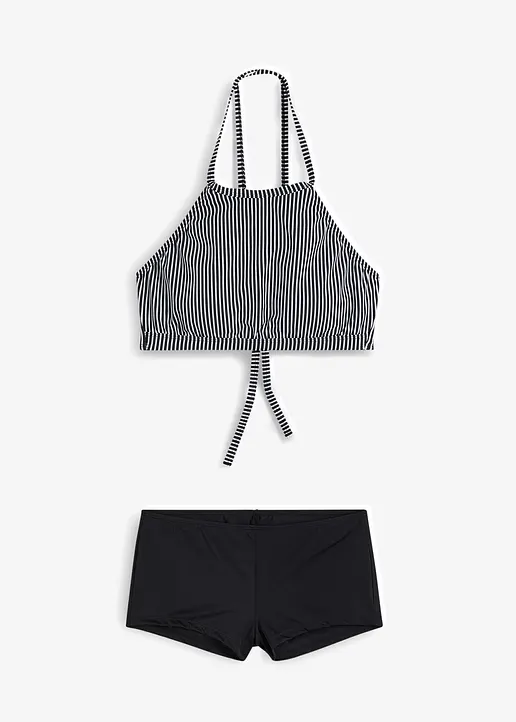 Bustier Bikini (2-tlg.Set) in schwarz von vorne - bonprix
