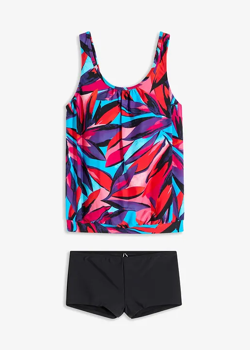 Tankini (2-tlg.Set) in blau von vorne - bonprix