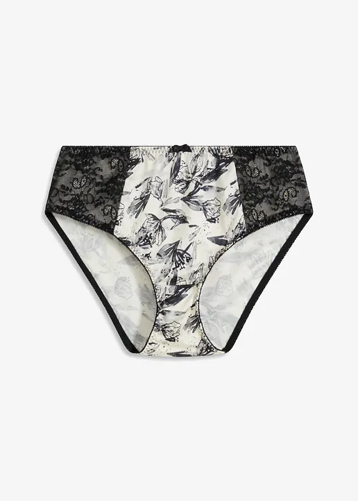 Maxislip mit glänzendem Material in beige von vorne - bonprix