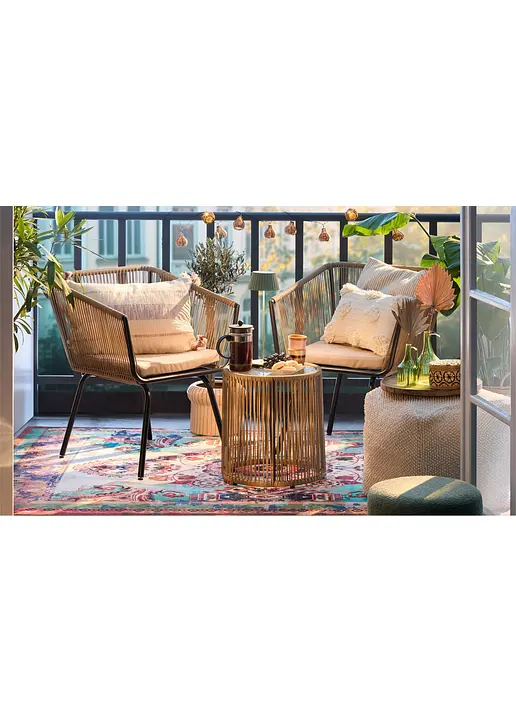 3-tlg. Gartenmöbel Set für Balkon