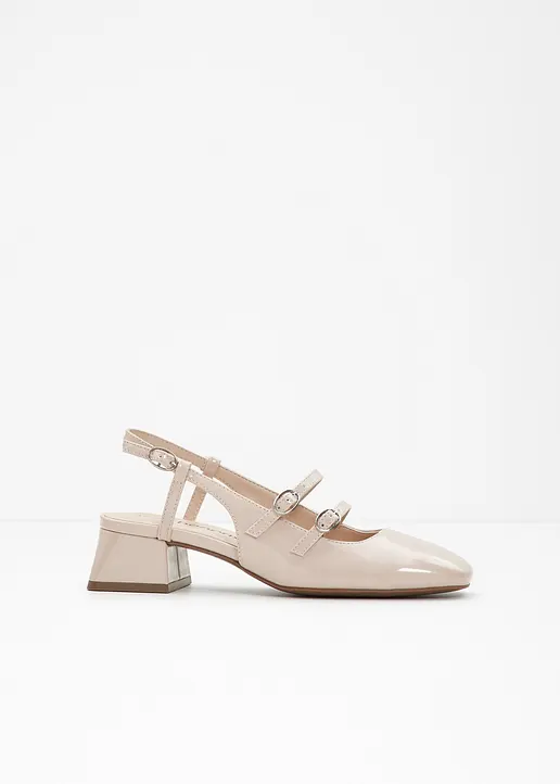 Sling Pumps in beige - bonprix