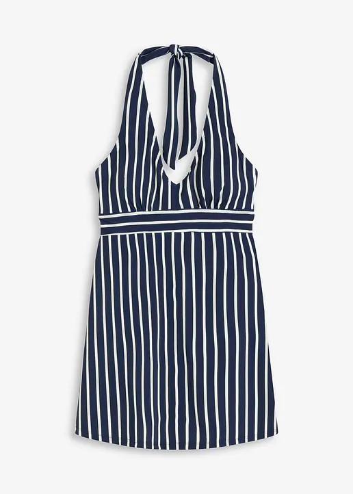 Badekleid in blau von vorne - bonprix