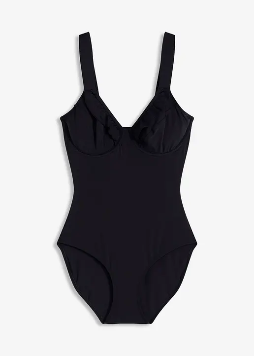Minimizer Bügel Badeanzug in schwarz von vorne - bonprix