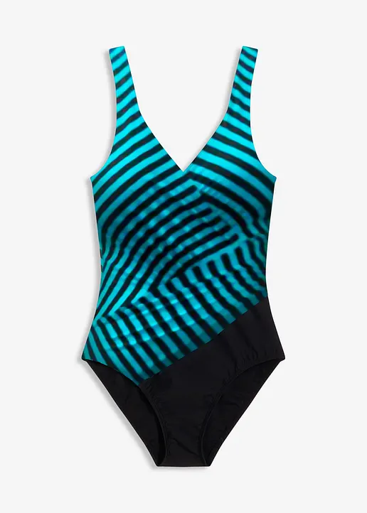 Shape Badeanzug mittlere Formkraft in blau von vorne - bonprix
