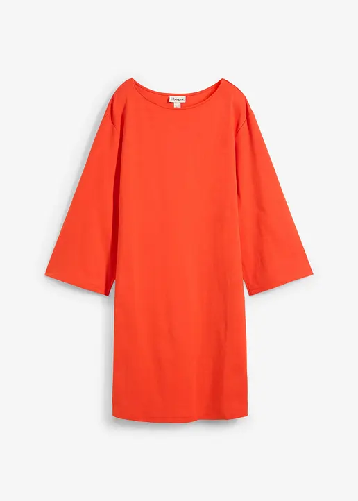 Minikleid aus reiner Bio-Baumwolle in rot von vorne - bonprix