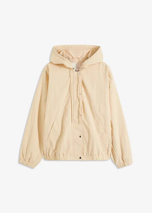 Oversize Blouson in beige von vorne - bonprix