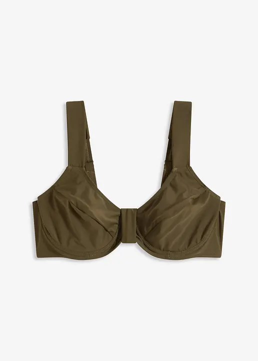 Minimizer Bikini Oberteil in grün von vorne - bonprix