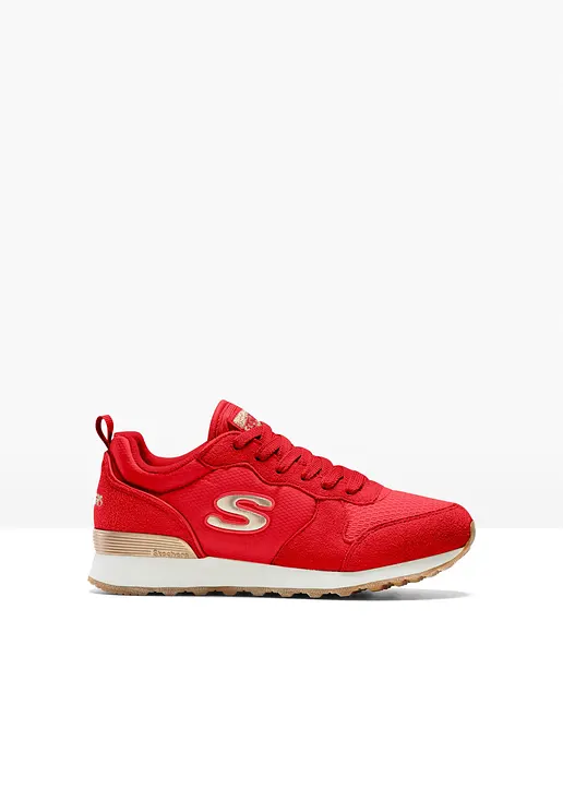 Skechers Sneaker mit Memory Foam in rot von vorne - Skechers
