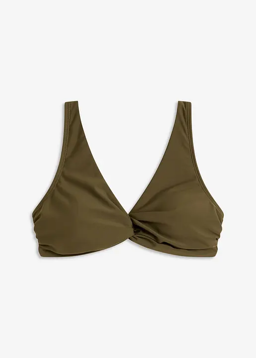 Bikini Oberteil in grün von vorne - bonprix