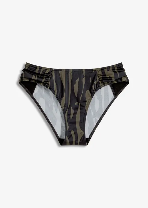 Bikinihose mit normalem Beinausschnitt in schwarz von vorne - bonprix