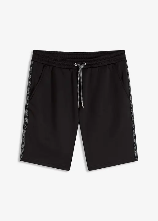 Funktions- Sportshorts, schnelltrocknend in schwarz von vorne - bonprix