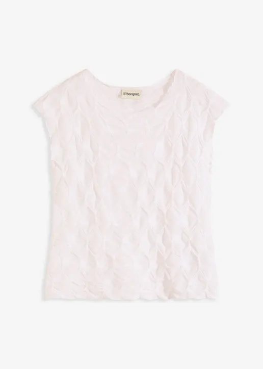 Shirt in weiß von vorne - bonprix