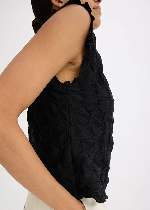 Shirt in schwarz (Detailaufnahme) - bonprix