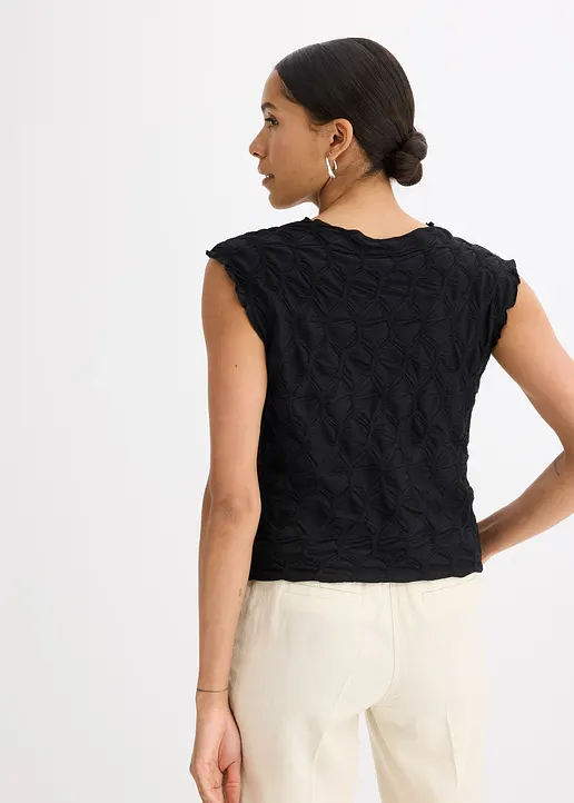 Shirt in schwarz von hinten (im Anschnitt) - bonprix