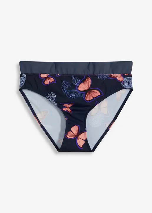 Bikinihose in blau von vorne - bonprix