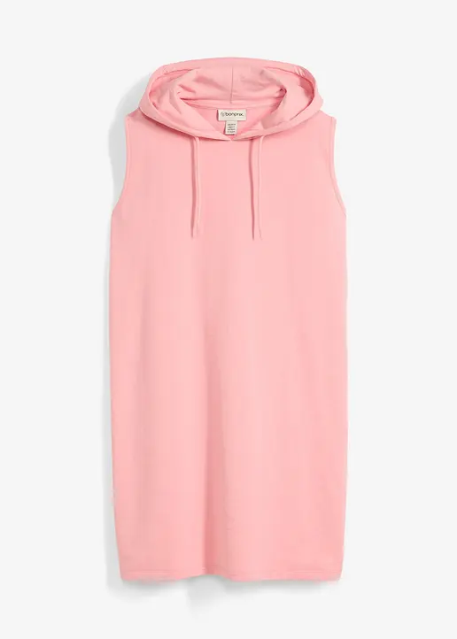 Ballonförmiges Sweatkleid in rosa von vorne - bonprix