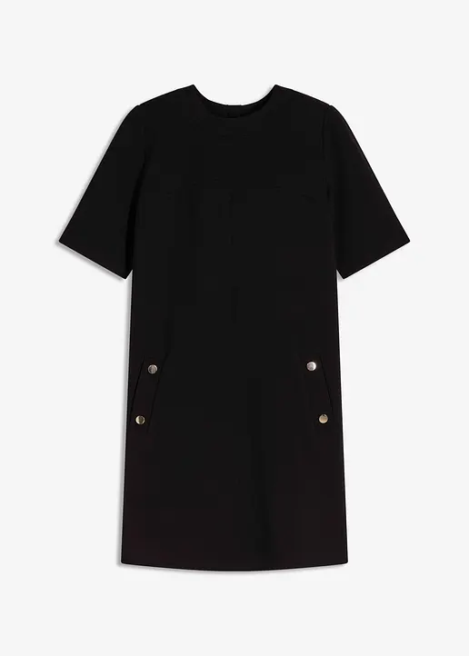 Etuikleid mit Elasthan in schwarz von vorne - bonprix