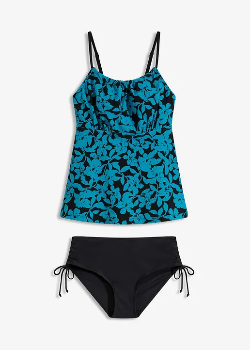 Tankini (2-tlg. Set) in schwarz von vorne - bonprix