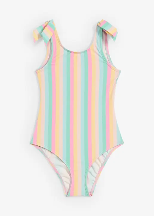 Badeanzug in rosa von vorne - bonprix