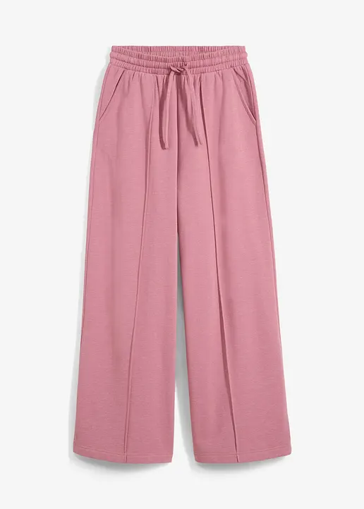 Weite Jogginghose in rosa von vorne - bonprix