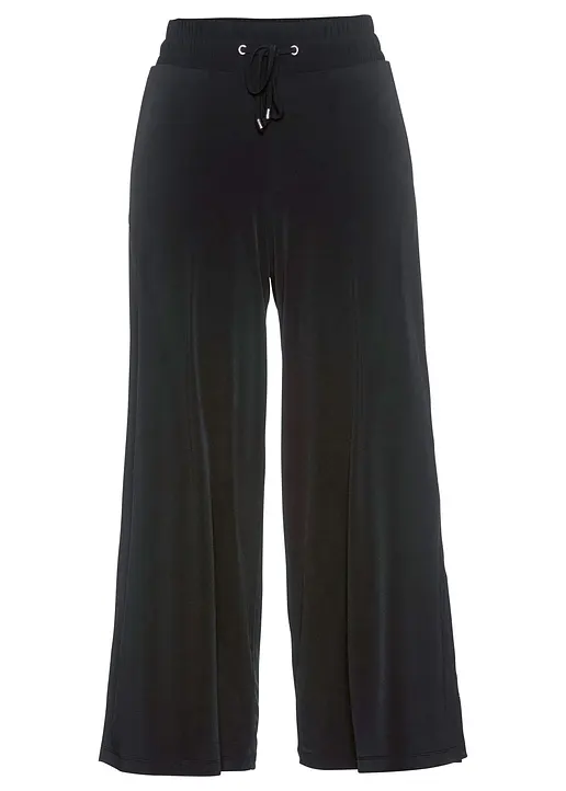 Jersey-Hose mit Bequembund in schwarz von vorne - bonprix