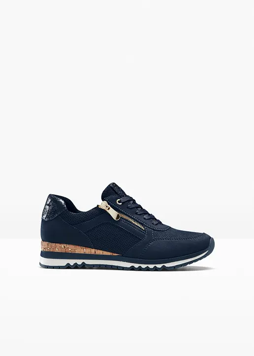 Marco Tozzi Sneaker in blau von vorne - Marco Tozzi