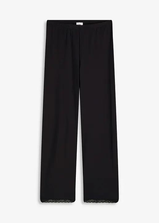 ¾ Capri-Leggings „Anti Scheuer“ aus kühlendem Polyamid in schwarz von vorne - bonprix
