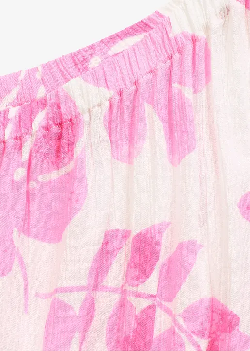 One-Shoulder-Bluse aus strukturierter Viskose in weiß - bonprix