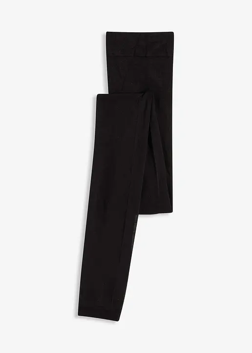 Formende „Anti Scheuer“ Leggings mit Komfortbündchen und kühlendem Polyamid 30den in schwarz von vorne - bonprix